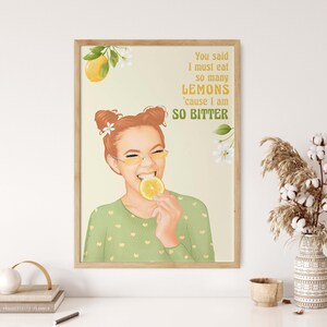 Lemons Cartel feminista con cita empoderadora - Descargar póster vertical A3+, A3, A4, A5