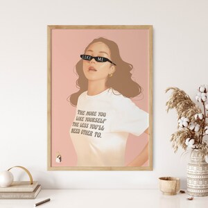 Like Me Empowered Woman Digitale Illustration - Download vertikales Poster A3, A4, A5, A6