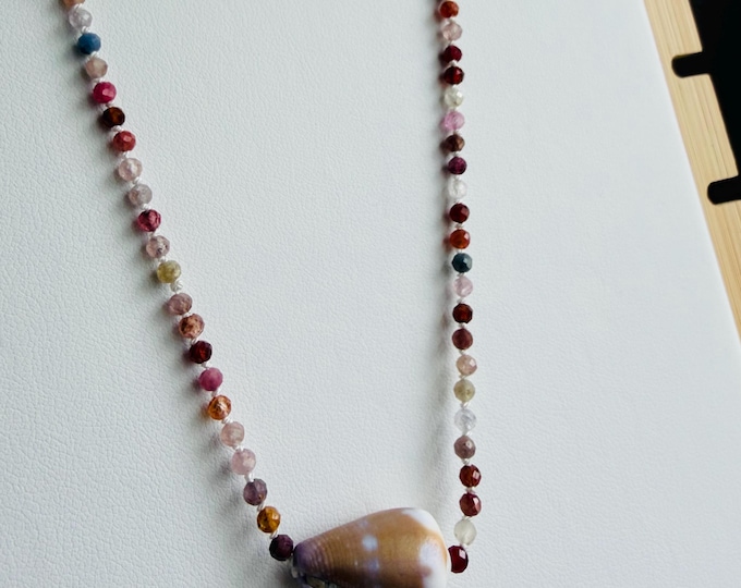 Hawaiian Cone Shell + Tourmaline