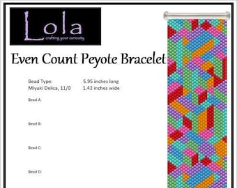 Even Count Peyote Bracelet - Design