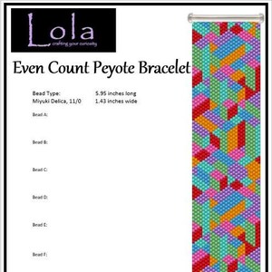 Bransoletka Even Count Peyote - Design