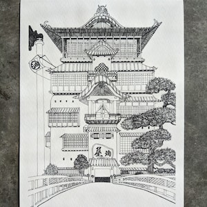 Spirited Away Studio Ghibli print 5x7 or 8x10