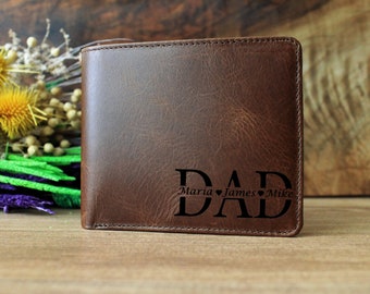 Personalized Wallet Men, Fathers Day gift, Custom Engraved Wallet