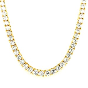 Prata esterlina 925 verdadeira | Corrente de tênis "diamante" como zircônia cúbica | tamanhos limitados disponíveis | Ouro 14k sobre prata ou 100% prata
