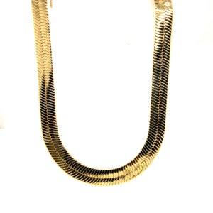 Herring Bone 14k Gold Plated | Varying Thickness Options | 18 - 24 inches | Limited Sizes Available