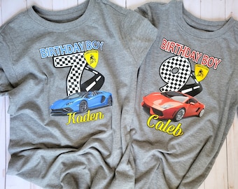 Sports Car Birthday Shirt | Car Lover Birthday | Luxury cars birthday shirt | birthday boy shirt | Race Car Theme | Racing Theme