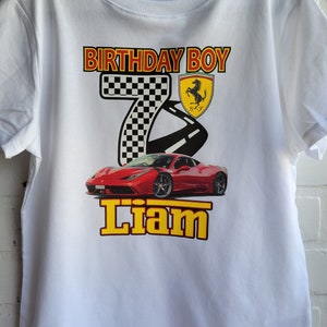 Sports Car Birthday Shirt | Car Lover Birthday | Ferrari Birthday Shirt | birthday boy shirt | Race Car Theme | Racing Theme