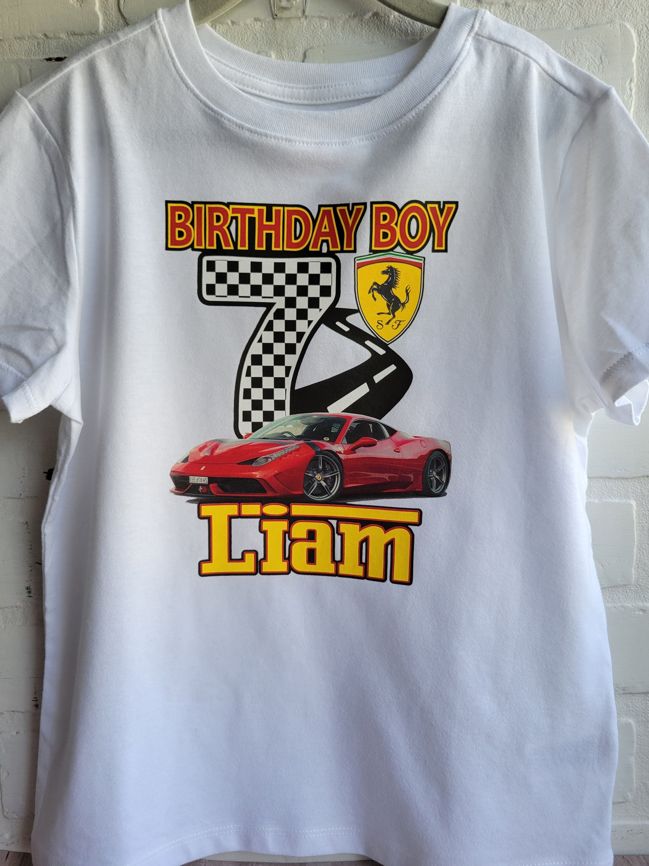 最新 Sports Ferrari | Birthday Lover Car | Shirt Birthday Car Boys