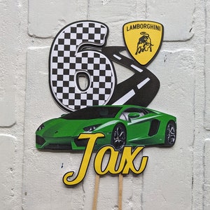Sports Car Cake Topper, Personalized Cake Topper, Cake Topper, Luxury ...