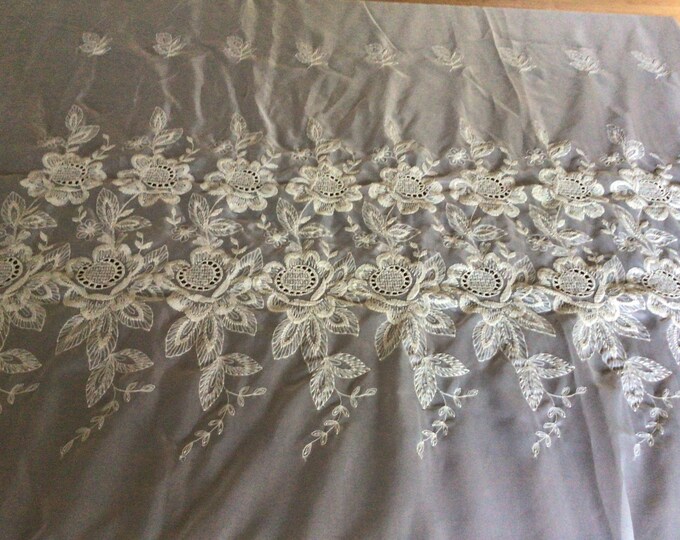 Vintage Embroidered Lace Curtain 2 Panel Lace Curtains Etsy