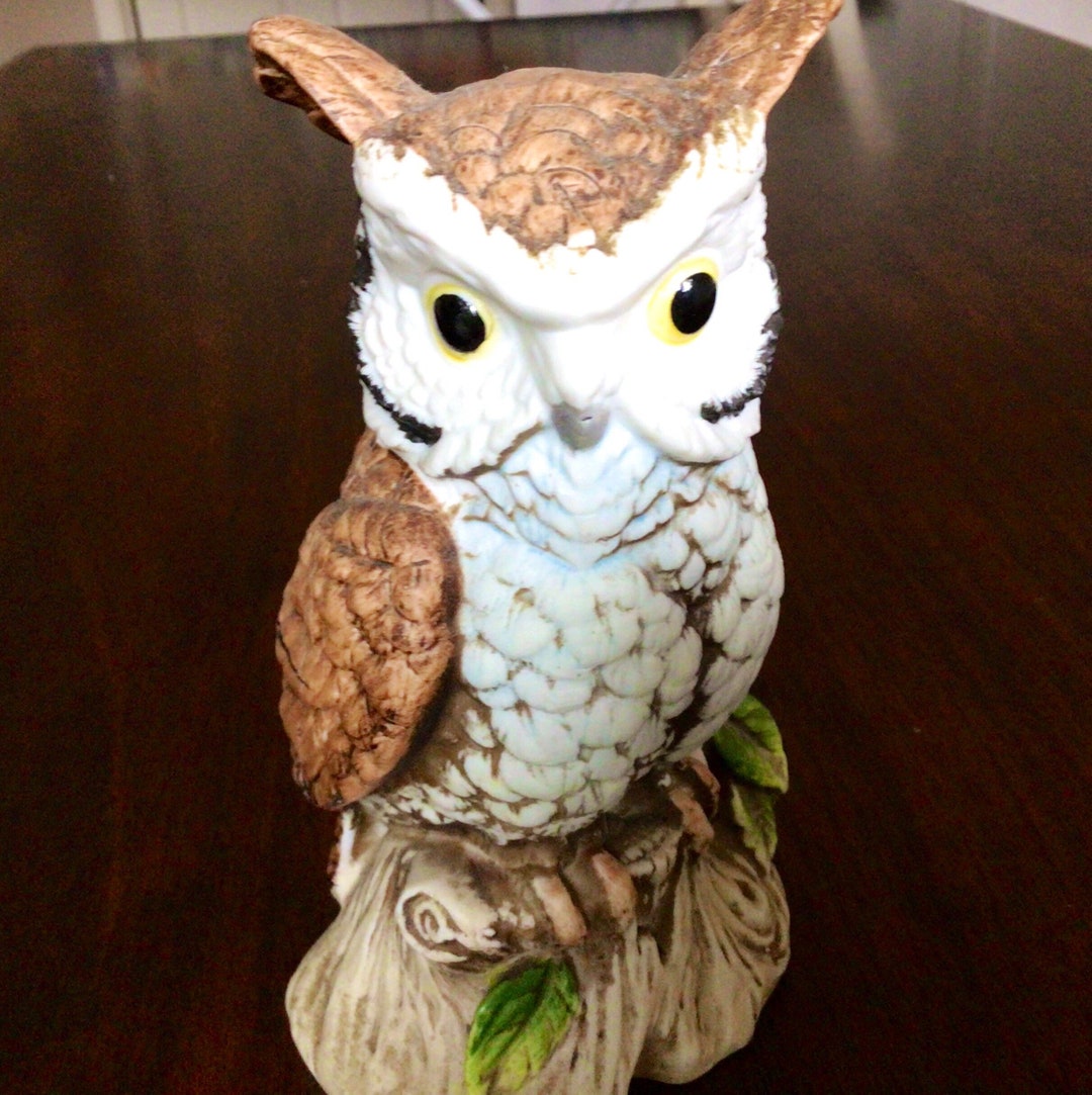 Vintage Owl Figurine, Ceramic Vintage Owl, Owl Made by Ardco