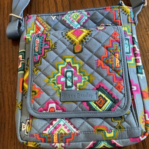 Vera Bradley Jazzy Blooms Shoulder Bag, Vintage Vera Bradley Quilted Cross Body Adjustable Strap, Multiple Pockets Purse, Gift for Teen,