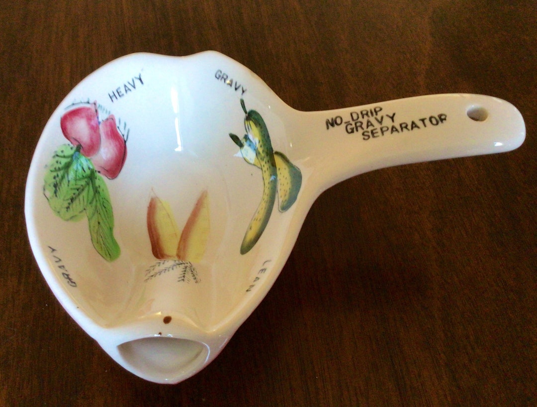 Gravy Boat Separator Ceramic Gravy Separator Vintage Ceramic Etsy