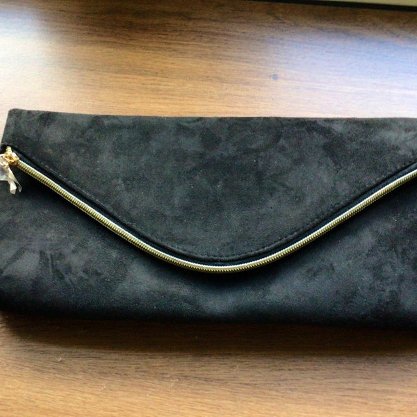 Black Velvet Evening Purse, Vintage Velvet Evening Clutch, Elegant Black Velvet Bag, Strapless Everything Purse, Elegant Evening Purse,