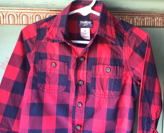 Oshkosh Boys Shirt Size 3 T, Boys Cotton Shirt, T… - image 2