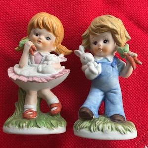 Boy and Girl Homco Figurine, Vintage Figurines, Ceramic Figurines, Girl and Boy Figurines, Collectible Figurines, Figurine Gift for Grandma