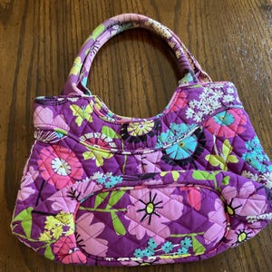 Vera Bradley Top Handle Bag, Vera Bradley “ Flutterby” Retired Print Bag, Vera Bradley Floral Bag, Vera Bradley Purse, Gift for Teen,