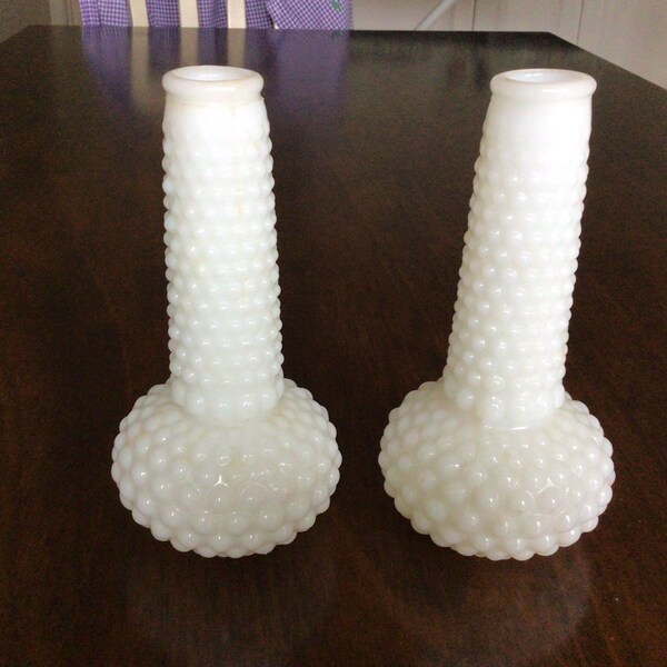 Milk Glass Bud Vase Etsy