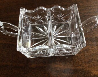 Crystal Legends by Godinger Sugar&Tea Bag Holder, Crystal Diamond Sugar Packet Tea Bag Holder, Classic Old Diner Sugar Packets Holder,