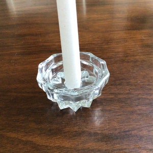 Crystal Taper Candle Holder, Crystal Candle Holder, Fancy Crystal Candle Holder, Vintage Crystal Candle Holder, Housewarming Gift,