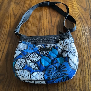Vera Bradley Retired Blue Bayou Nylon Puffer Cross Body Purse, Vera Bradley Blue Bag, Vera Bradley Nylon Blue Purse, Gift for Teen Girl,