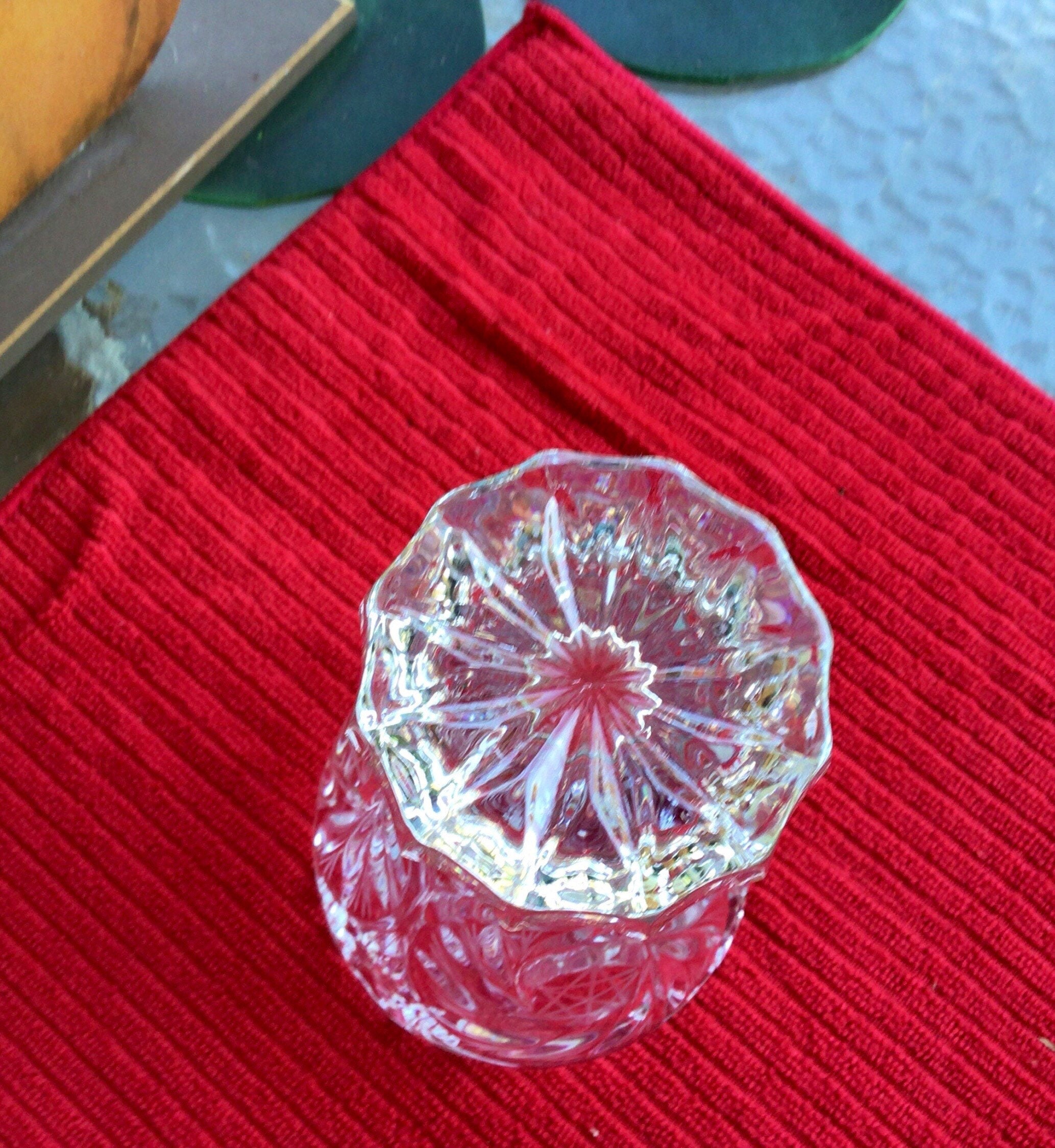 Vintage Crystal Vase Pinwheel Crystal Vase Vintage Crystal Etsy
