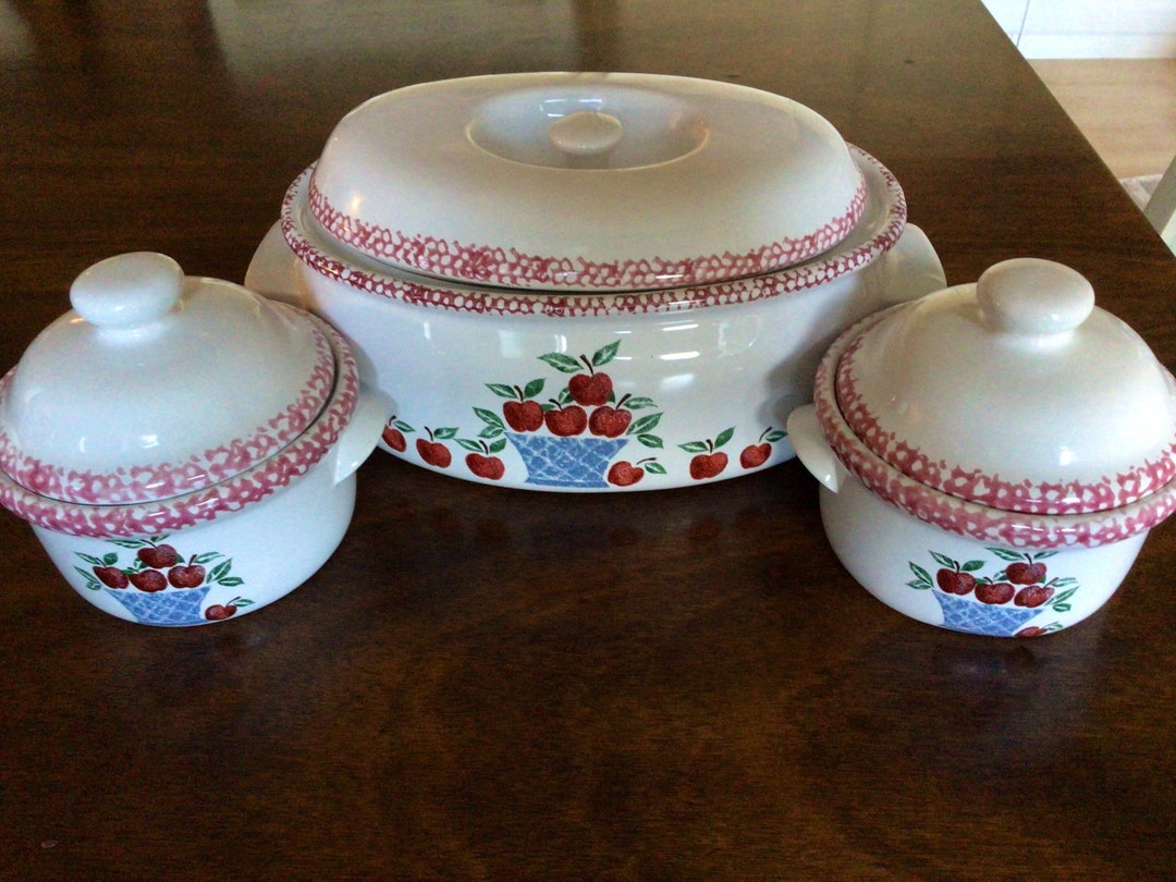 Set of 3 Vintage Casserole Dishes Decorative Vintage Etsy