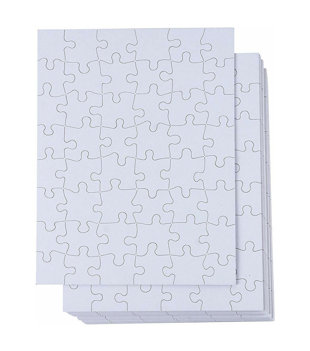 36 Blank Puzzles to Draw On, 8.5 x 11 Inch, White Jigsaw Puzzle Pieces to  Create DIY, Arts and Crafts Projects (48 Pieces Each)