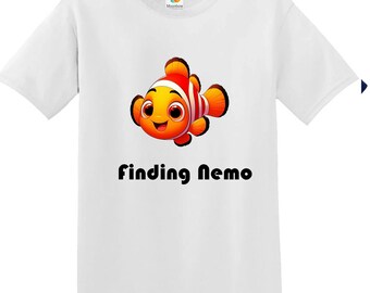 Kids Clownfish Cartoon Tee – Ocean Animal Graphic T-Shirt for Boys & Girls