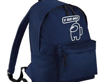 among us kids backpack set (3PC) Imposter below 20L Material Among Us Kids Backpack: U