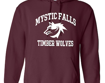 The Vampire Diaries Hoodies - Mystic Falls Salvatore 17 Front And Back Hoodies 4 Colors