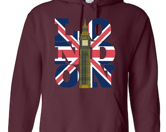 London Big Ben Hoodie: British Landmark Souvenir Sweatshirt