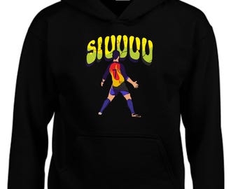 Ronaldo Inspired Kids Hoodie: Unisex Football Support Hoodie