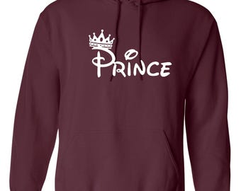 Prince Slogan Unisex Printed Hooded Sweatshirt for adults in all sizes