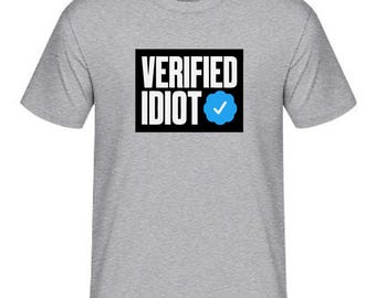 Humorous Social Media Tee – Verified Logo Parody – Sarcastic Joke Shirt