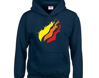 KIDS FLAME print Kids flame hoodies Various sizes and colors available. Made to order. Can be Personalised