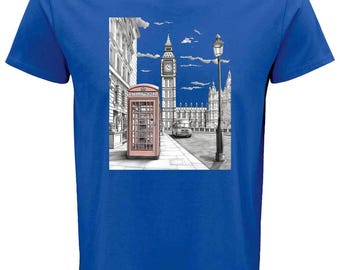 Big Ben Phonebooth Hoodie for Adults – Classic London Graphic Sweatshirt with Iconic UK Design