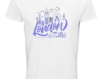 London City Letter T-shirt for Adults – Sustainable Graphic Sweatshirt with Bold Urban Design