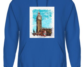 Big Ben Hoodie for Adults – Sustainable Graphic Sweatshirt with Iconic London Design