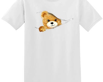 Funny Taddy Bear Graphic T-Shirt – Soft Cotton Tee, Unisex Bear Design