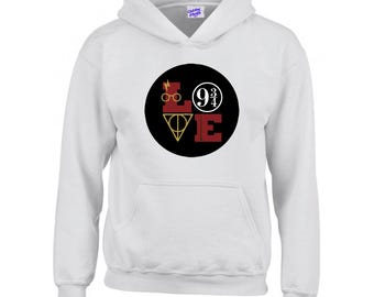 Magic Theme Graphic Hoodie – Wizard Glasses & Lightning Design