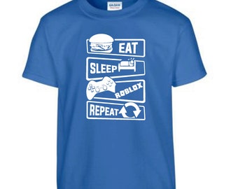 Eat Sleep Game Repeat Kids T-Shirt: Roblox Gamer Tee