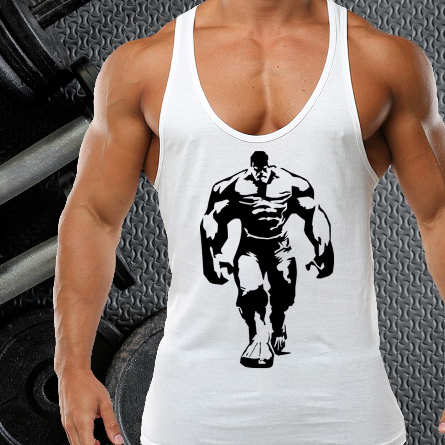 Hulk Silhouette Gym Vest Thor Iron Lifting Man Weightlifting | Etsy