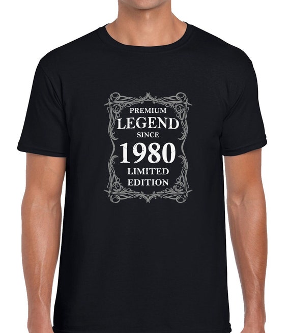 Premium Legend Since 1980 Funny T Shirt Mens Tee 40th Birthday - Etsy Premium Legend Since 1980 Funny T Shirt Mens Tee 40th Birthday - Etsy