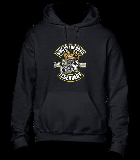 King of the Road Hoody Hoodie Car Lover Motorbike Biker Petrol - Etsy UK