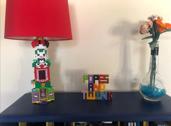 DC Comics Lamp Made From LEGO Elements Harley Quinn Joker Fun
