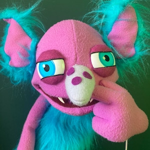 Custom Handmade Character Puppet Live hands or Arm Rods Furry Monster