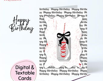 Diet Coke Birthday Card, Digital & Textable Greeting (Instant Download)