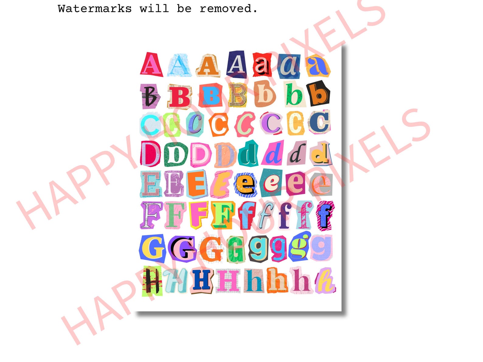 Magazine Letter Ransom Note Magazine Alphabet Ransom Note Letters,numbers,clipart Instant Download ...