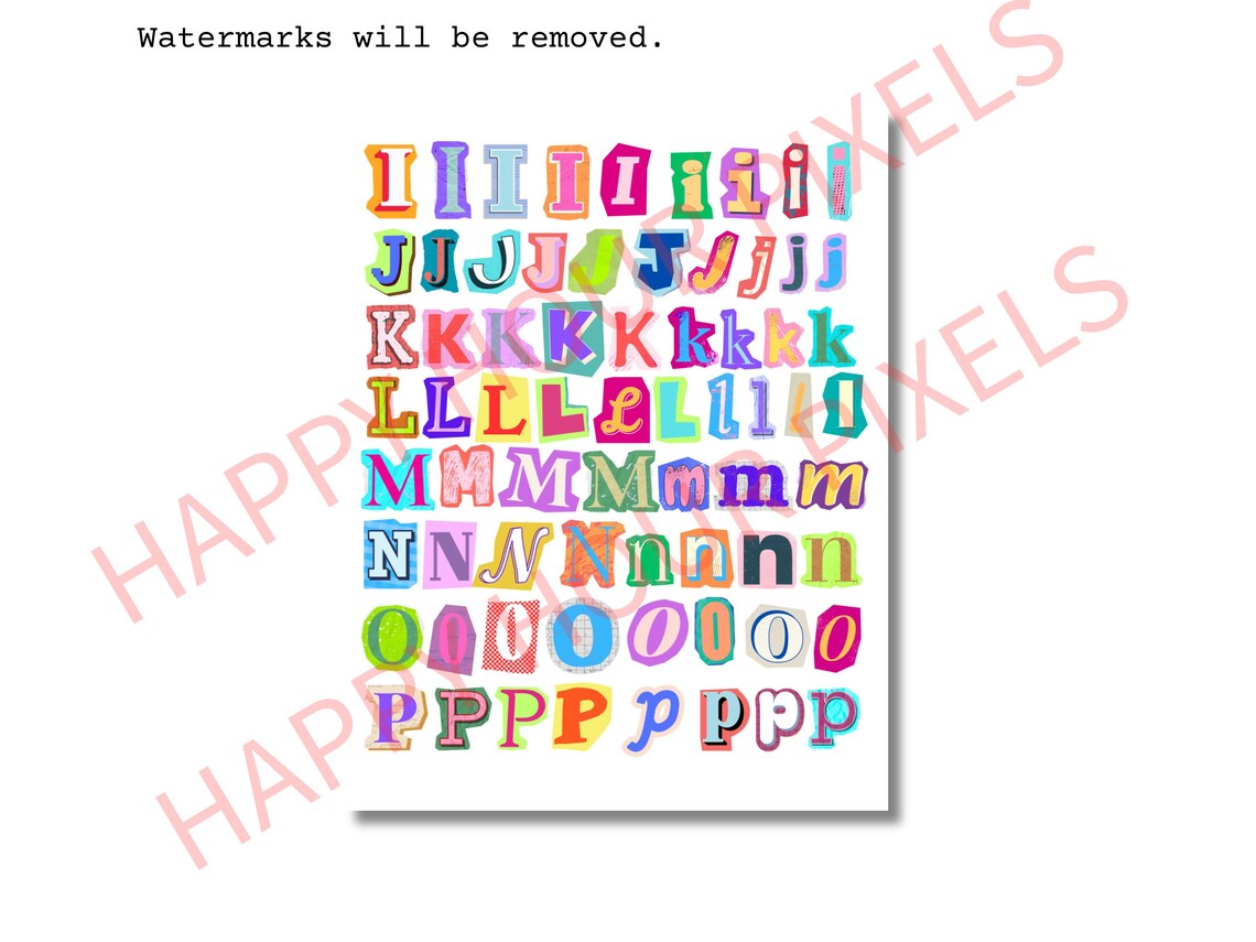 Magazine Ransom Note Letter R Magazine Alphabet Ransom Note Letters,numbers,clipart Instant Download ...
